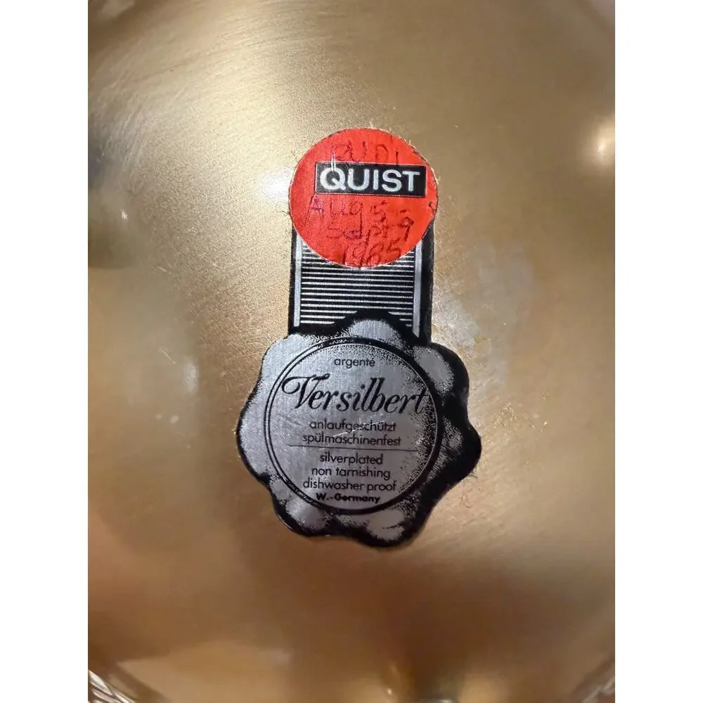 Vintage Quist Versilbert Silverplated Pierced Serving Bowl West Germany 8.5